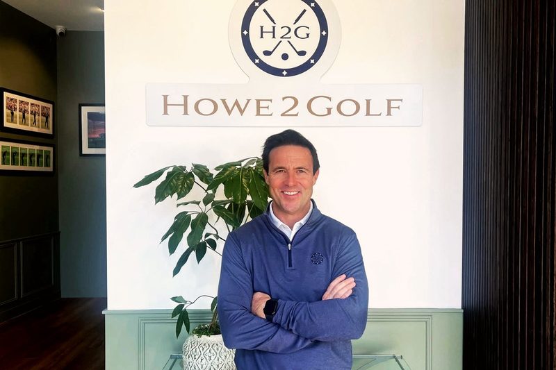The Howe2Golf entrance, with a host ready to welcome guests